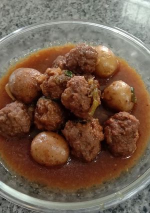 Foto resep Semur bola daging kentang