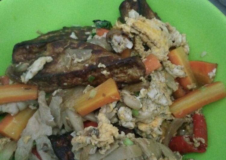 Cara mudah meracik Tahu Bacem Tumis Jamur yang praktis
