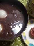 Shiratama Zenzai (Sweet Red Bean Soup with Rice Flour Dumplings)