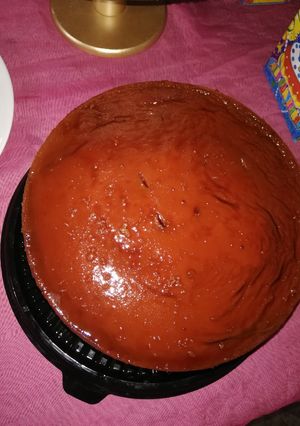 Una foto de Chocoflan