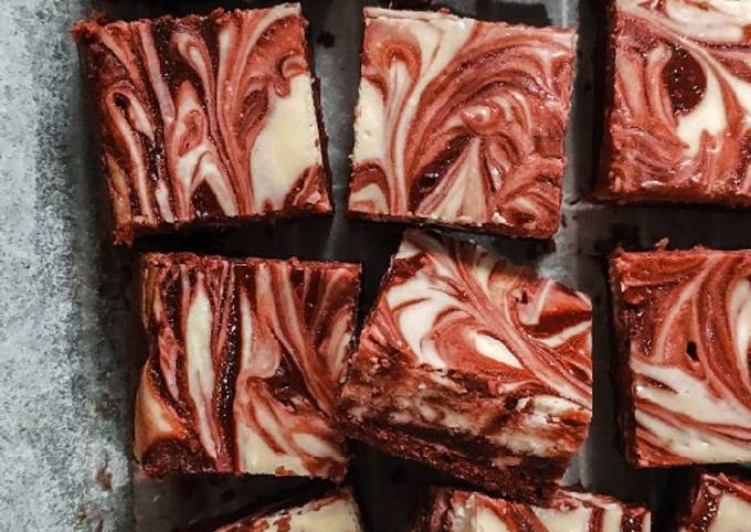 Red Velvet Cream Cheese Brownies