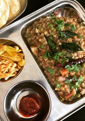 A picture of Brown Rice Bisi Bele Bath.