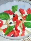 Fideos canutos integrales al caprese