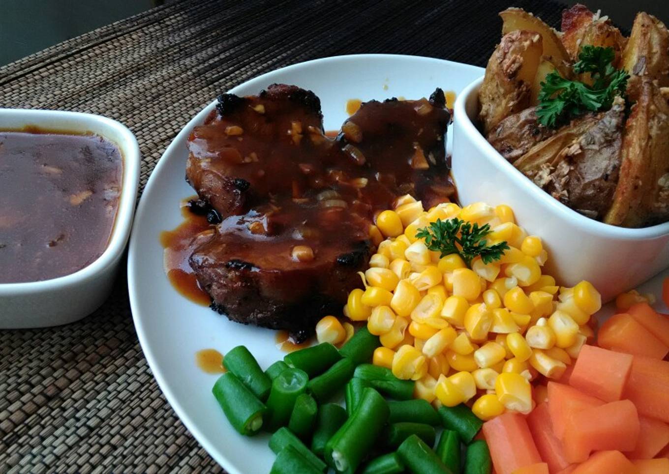 Beef steak and cheese potato wedges #PR_recookamerikaamerhoma