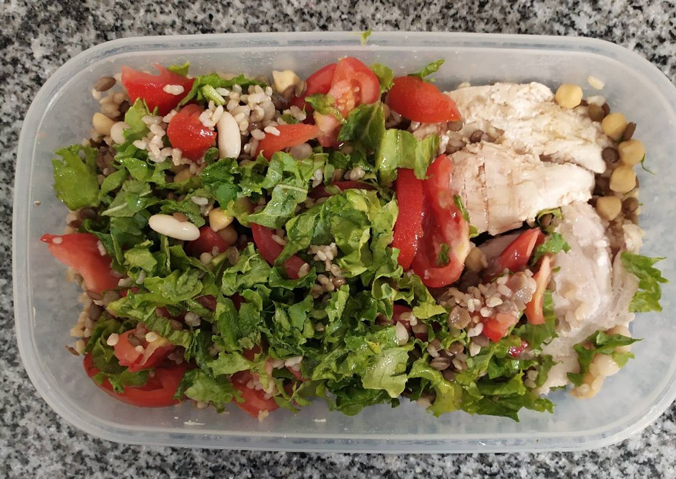 Súper ensalada con pollo 💪🏼