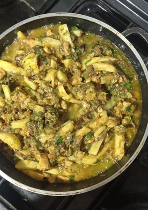 عکسی از دستور بیورینگ بادمجان ومرغ