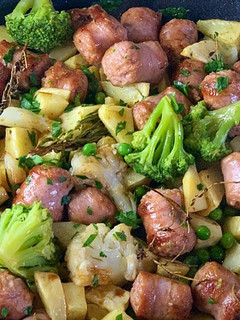 Una foto de Butifarra con verduras al Pedro Ximénez