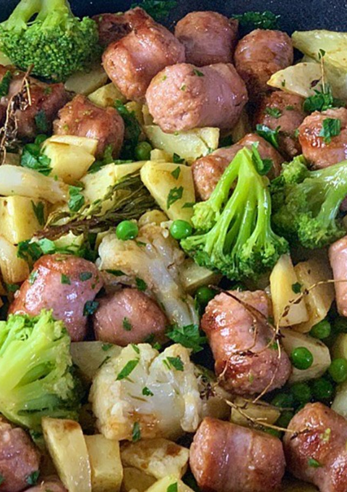 Una foto de Butifarra con verduras al Pedro Ximénez