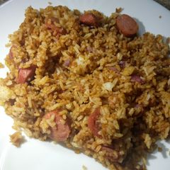 A picture of Sausage rice.