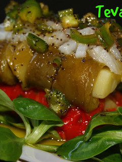 Una foto de Ensalada de pimientos y bacalao