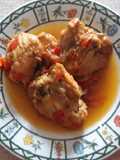 Contramuslo de pollo en salsa