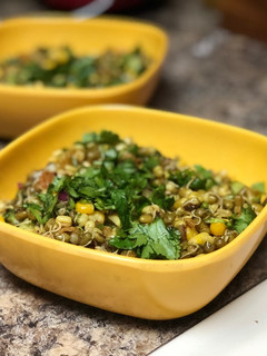 A picture of Sprouted Green Gram salad.