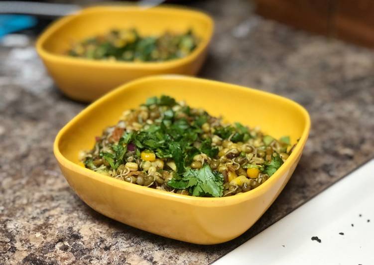 Simple Way to Make Ultimate Sprouted Green Gram salad