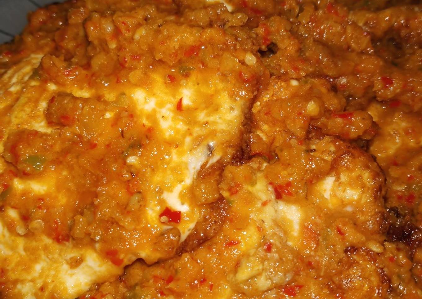 Sambal telur ceplok enak sederhana