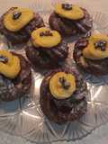 Zeppole al cioccolato con crema pasticcera all'arancia