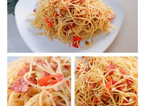 Foto resep Spaghetti Aglio E Olio With Ham