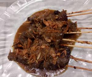 Resep mudah Sate kambing bumbu kacang Paling Enak