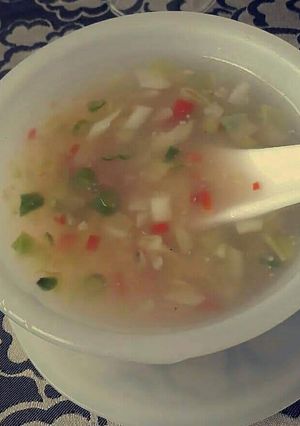 A picture of Veggies soup.