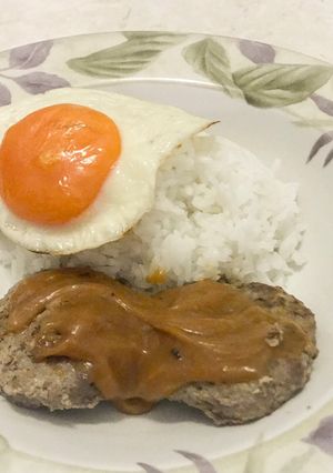 Foto resep Loco Moco - Beef Patty Rice with Brown Sauce and Sunny Side Up Egg #SiapRamadan
