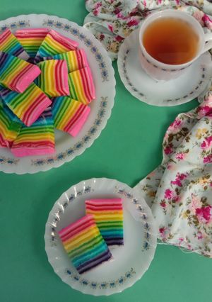 Foto resep Kue Lapis Pepe Rainbow
