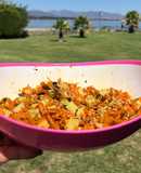 Ensalada de zanahorias y palmitos con pesto