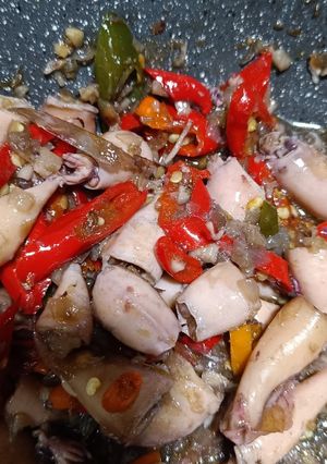 Foto resep Cumi Asin Pedas
