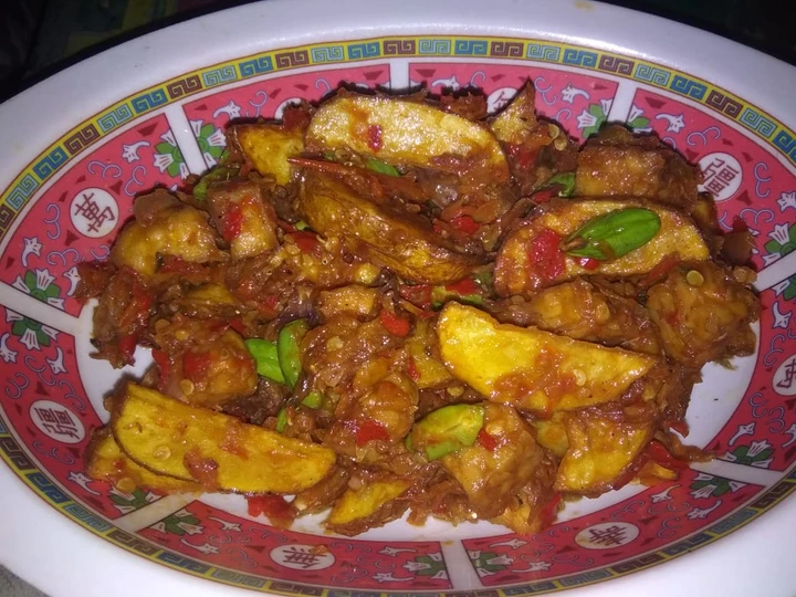 Easy Steps to Prepare Recipes Sambal Kentang, Tempe, Teri, Petai the So Delicious So Delicious.