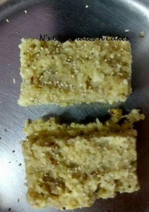 A picture of Nariyal Pak (Coconut Fudge).