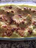 Coliflor gratinada con salsa de vegetales