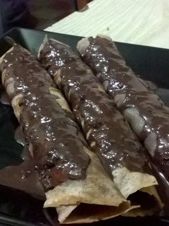 Una foto de Crepes de chocolate