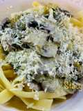 Ταλιατέλες με Μανιτάρια και Πράσα - Creamy Mushroom and Leek Pasta!
