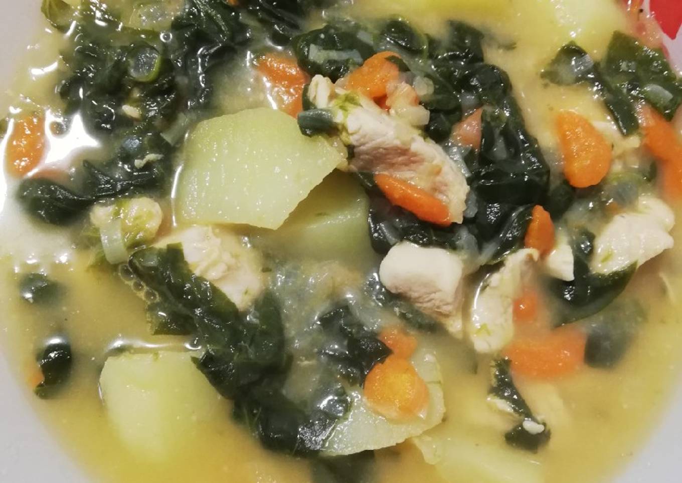 Guiso de verduras y pollo ligero