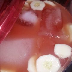 A picture of Mixed fruit drink🍍🍉🥒🥂.
