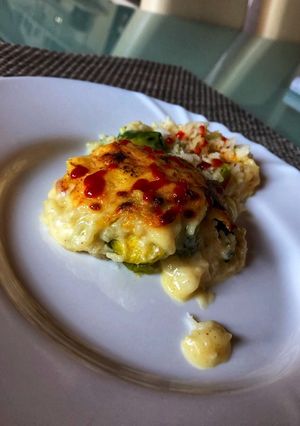 Fehéres-zöldes-rakottasRizses-besameles rakott kelbimbó 💚 recept fotója