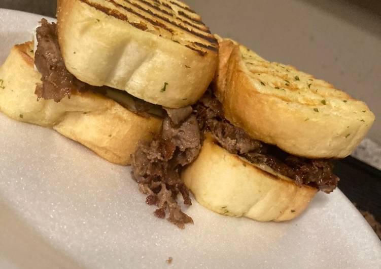 Step-by-Step Guide to Prepare Any-night-of-the-week Texas Toast Philly Cheese Steak Sandwich