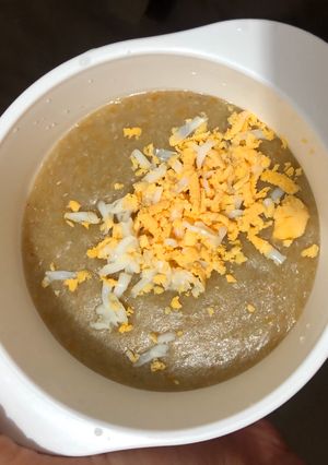 Foto resep Mpasi 8 bulan(nasi, kacang hijau, telur ayam, tomat)