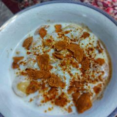 A picture of Meethi Dahi phulkiya.