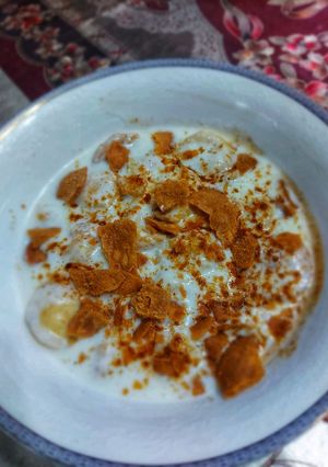 A picture of Meethi Dahi phulkiya.