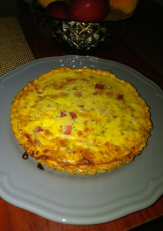 Una foto de Quiche de baicon y queso
