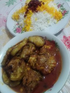 عکسی از دستور قیمه بادمجون