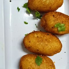 Chicken potato cheese...tea snack A picture of Chicken potato cheese...tea snack.