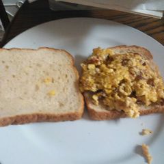 A picture of Bacon egg and cheese sandwich.