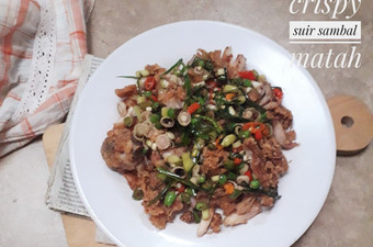 Cara Buat Ayam crispy suir sambal matah Ekonomis Untuk Jualan