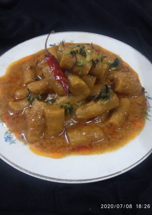স্পাইসি গাট্টে কি সব্জি (spicy gatte ki sabji recipe in Bengali) রেসিপির প্রধান ছবি