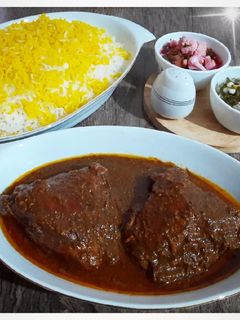 عکسی از دستور خورش فسنجون مرغ با کدو حلوایی
