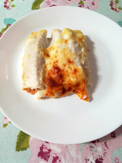 Una foto de Canelones de atún