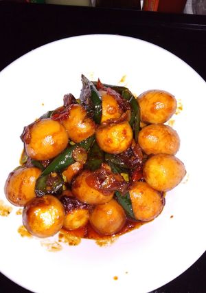 Foto resep Telur puyuh pedas manis