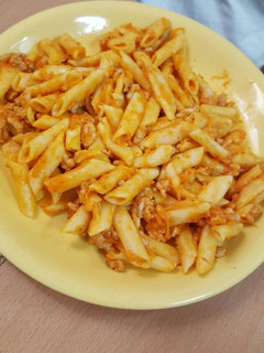 Una foto de Macarrones con carne picada