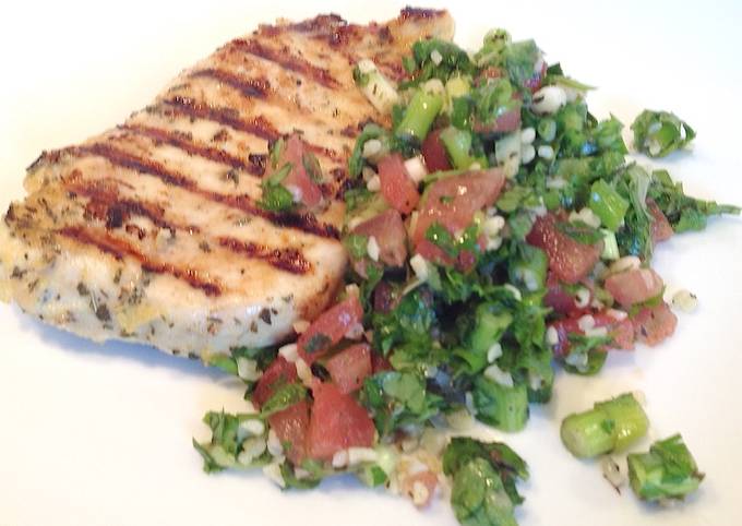 Easiest Way to Make Award-winning Tabbouleh and Lemon Grilled Chicken