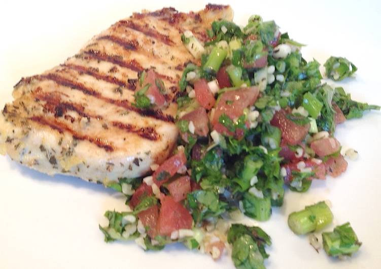 Step-by-Step Guide to Make Super Quick Homemade Tabbouleh and Lemon Grilled Chicken